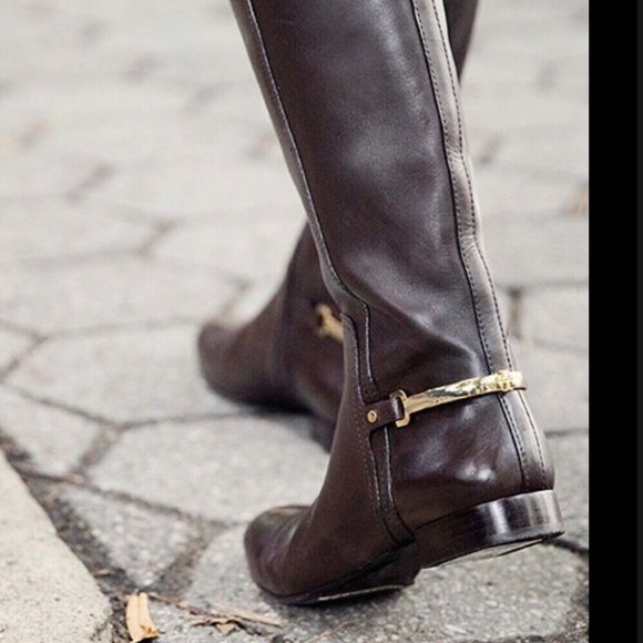 Tory Burch Brown Leather Winter Boots - Picture 1 of 11